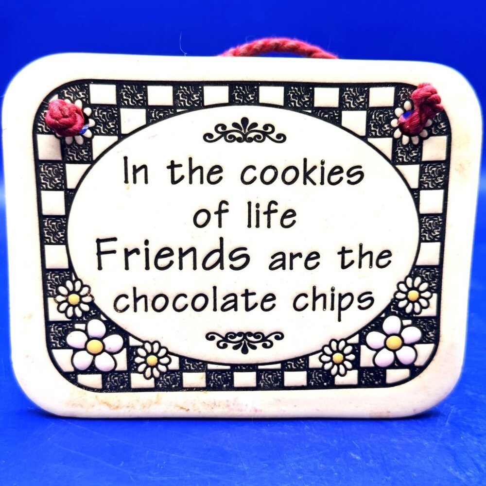 Trinity Pottery Friends Chocolate Chips Cookie Ceramic Plaque Wall Retro Décor